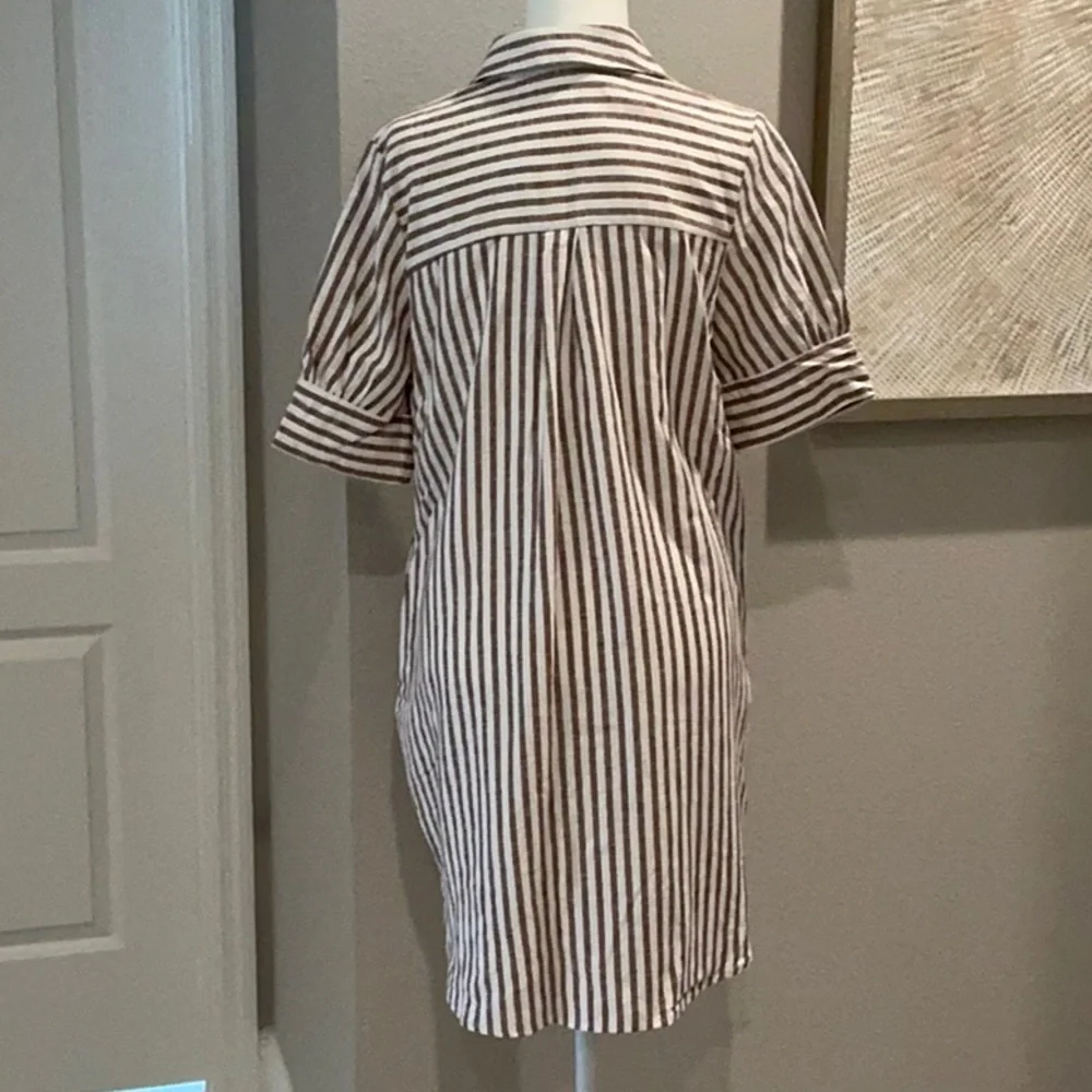 Old Navy NWT striped linen dress with pockets - Picture 4 of 5